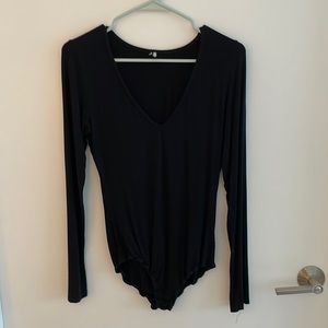 Urban Outfitters Black Long Sleeve Bodysuit